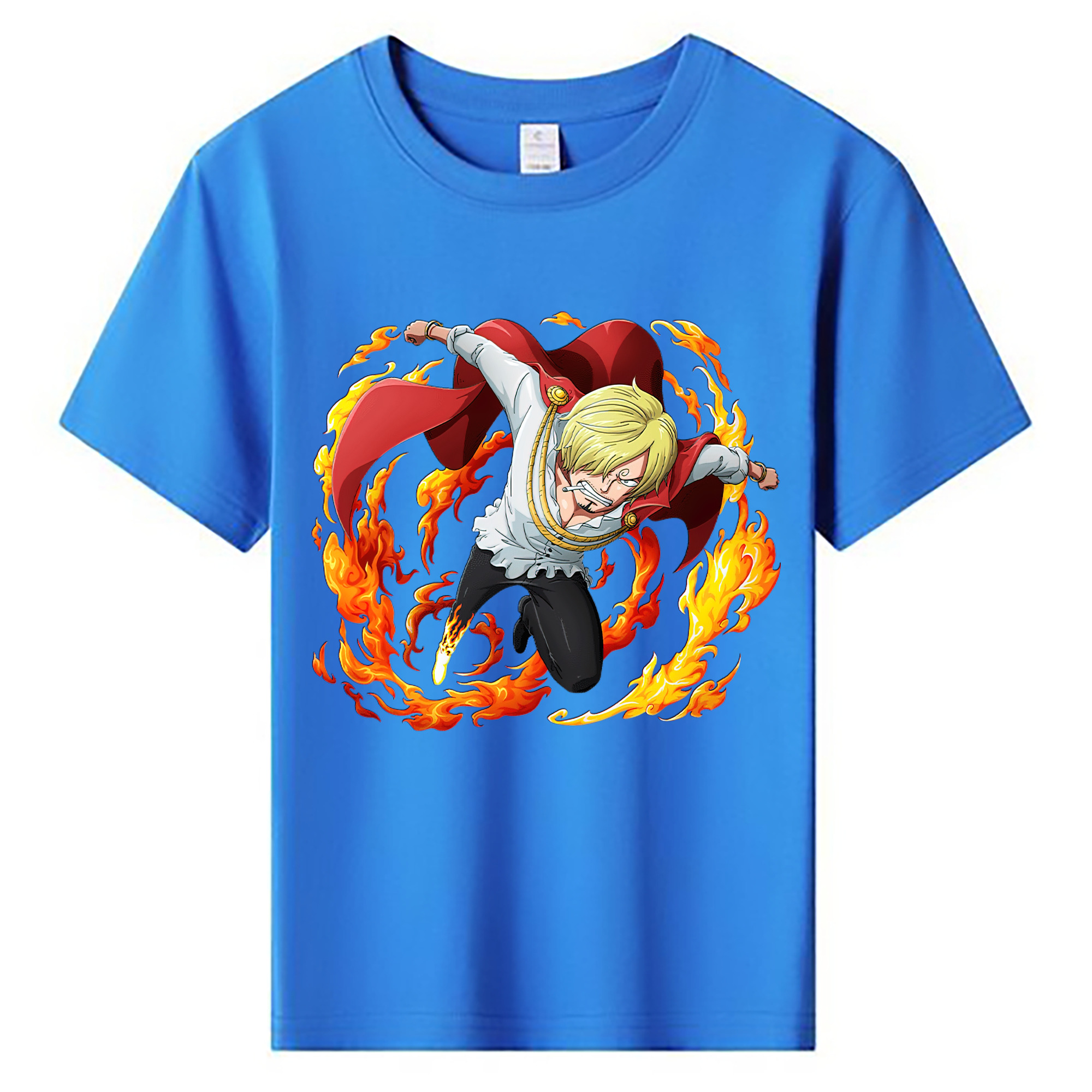 （画像用） ワンピース サンジ ONE PIECE Sanji 綿100％キッズTシャツ（フロントプリント）
